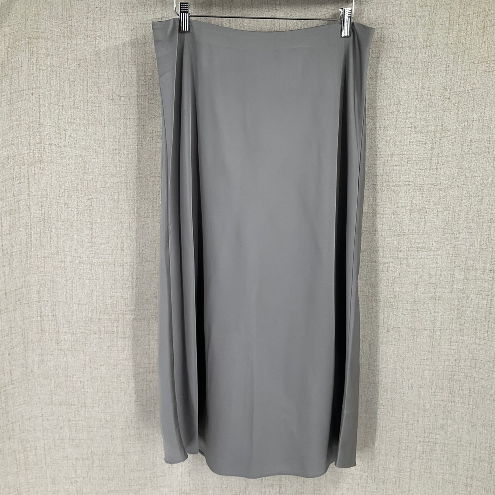 J.Crew Gwyneth Slip Skirt Womens L Grey Minimalist Preppy Balletcore Romantic